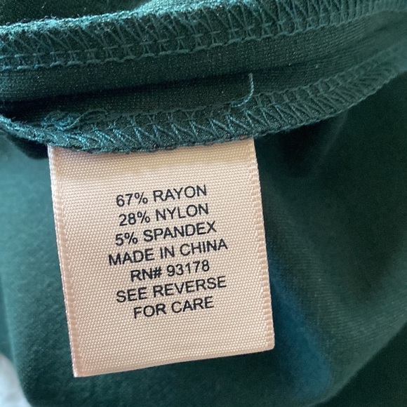 Philosophy Skirt Green Knee Length Stretch Pencil Gold Zipped Closure - Picture 7 of 10